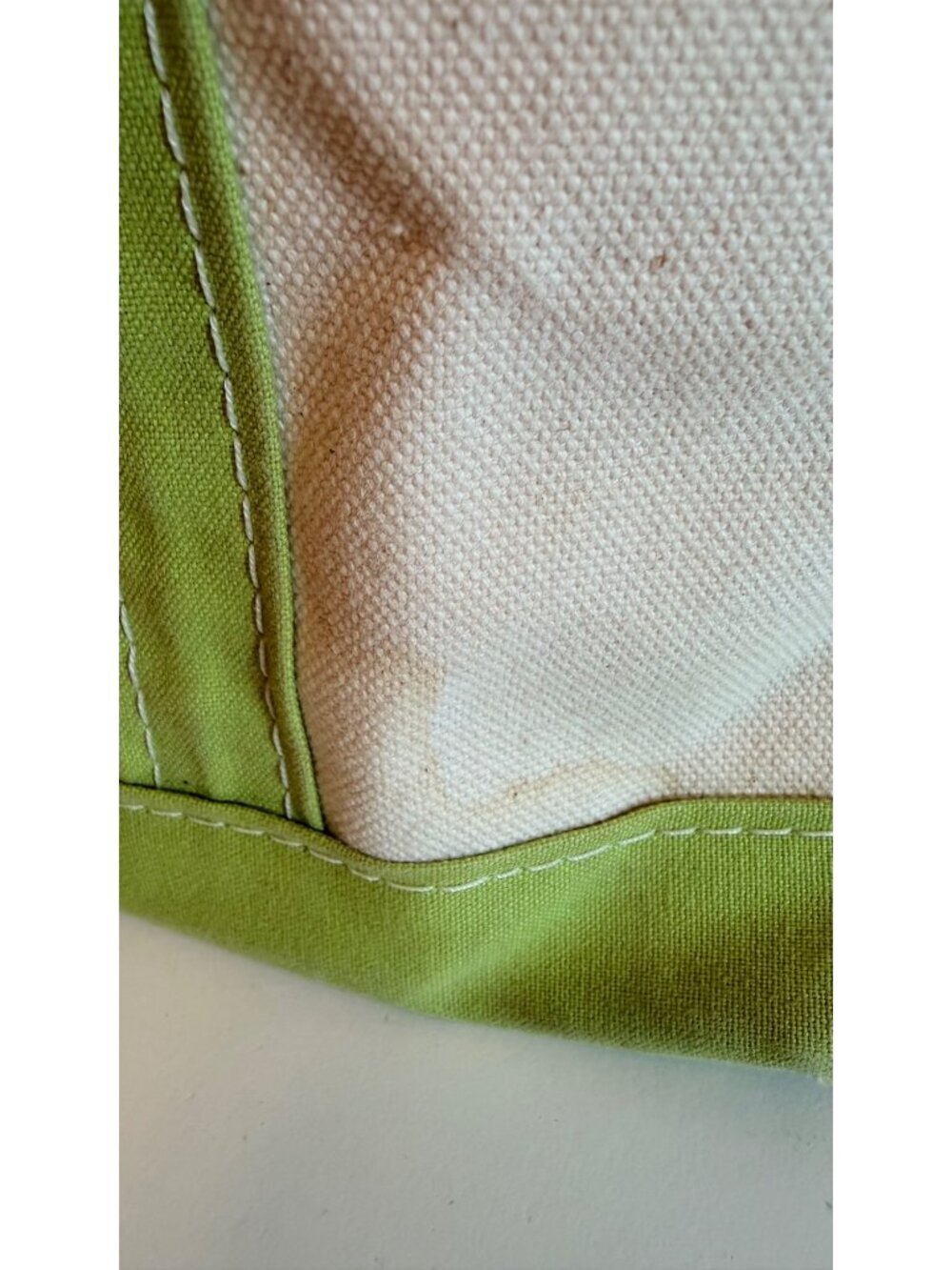 L.L.Bean Boat And Tote Canvas Bag Beige & Green Starfish Embroidery Made In USA - Picture 12 of 15